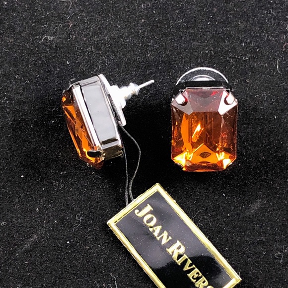 Joan Rivers 10CT TW Citrine Stud Earrings - Picture 2 of 3